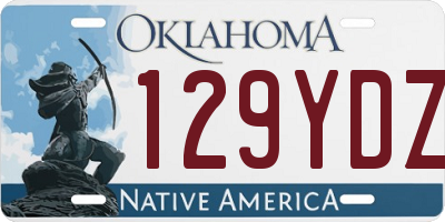 OK license plate 129YDZ