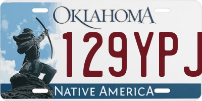 OK license plate 129YPJ