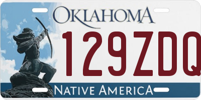 OK license plate 129ZDQ