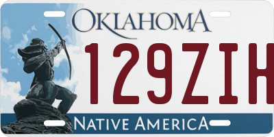 OK license plate 129ZIH