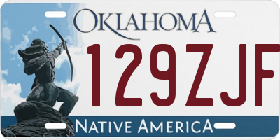 OK license plate 129ZJF
