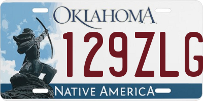 OK license plate 129ZLG