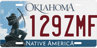 OK license plate 129ZMF