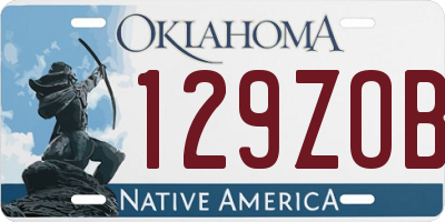 OK license plate 129ZOB