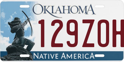 OK license plate 129ZOH