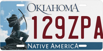 OK license plate 129ZPA