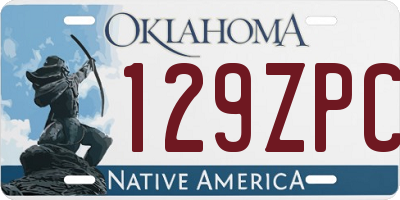 OK license plate 129ZPC