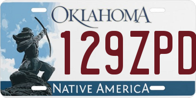 OK license plate 129ZPD