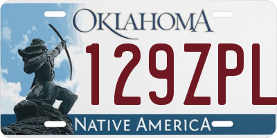 OK license plate 129ZPL