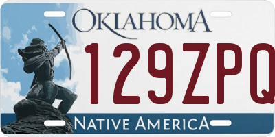 OK license plate 129ZPQ
