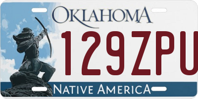 OK license plate 129ZPU