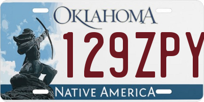 OK license plate 129ZPY