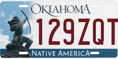 OK license plate 129ZQT