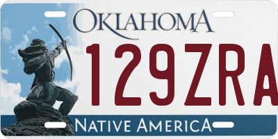 OK license plate 129ZRA