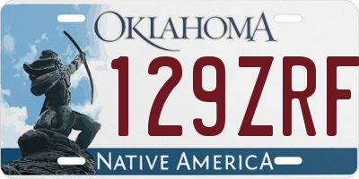 OK license plate 129ZRF