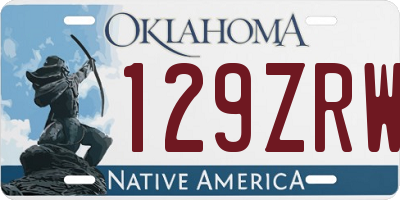 OK license plate 129ZRW