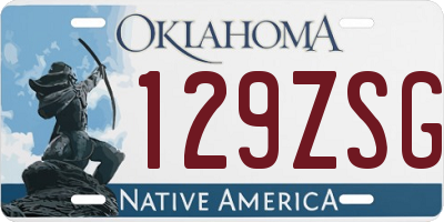 OK license plate 129ZSG