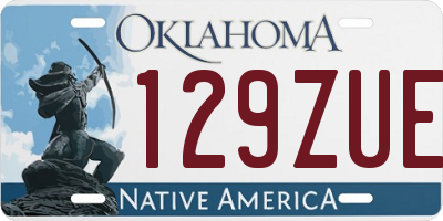 OK license plate 129ZUE