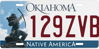 OK license plate 129ZVB