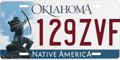 OK license plate 129ZVF