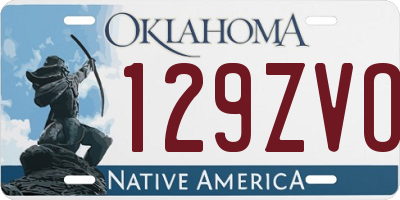 OK license plate 129ZVO