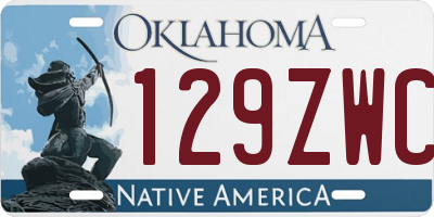 OK license plate 129ZWC