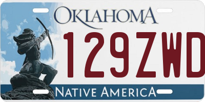 OK license plate 129ZWD