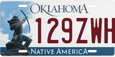 OK license plate 129ZWH