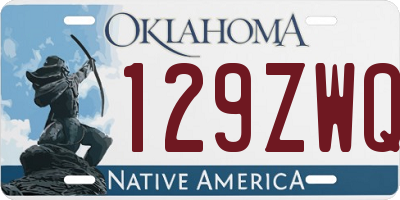 OK license plate 129ZWQ