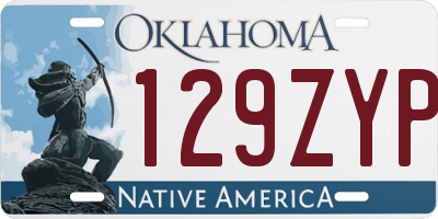 OK license plate 129ZYP