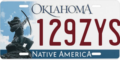 OK license plate 129ZYS