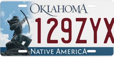 OK license plate 129ZYX