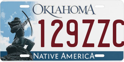 OK license plate 129ZZC