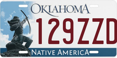 OK license plate 129ZZD