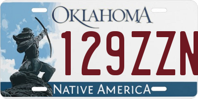 OK license plate 129ZZN