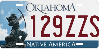 OK license plate 129ZZS