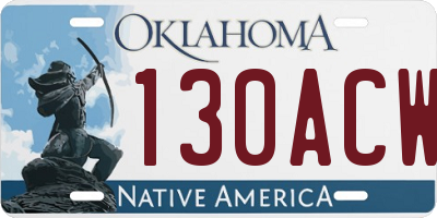 OK license plate 130ACW