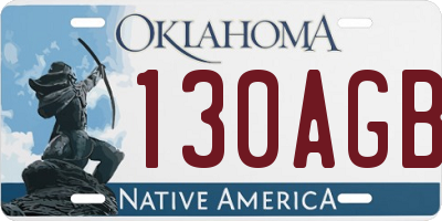 OK license plate 130AGB