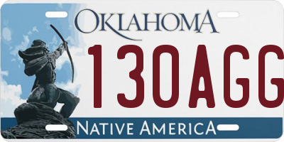 OK license plate 130AGG