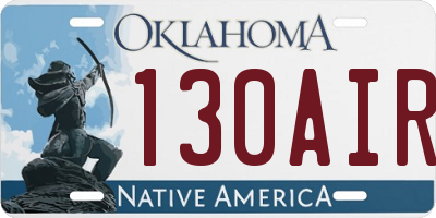 OK license plate 130AIR
