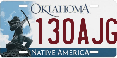 OK license plate 130AJG
