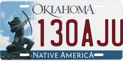 OK license plate 130AJU