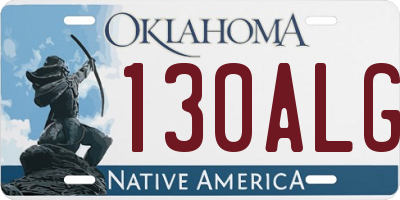 OK license plate 130ALG