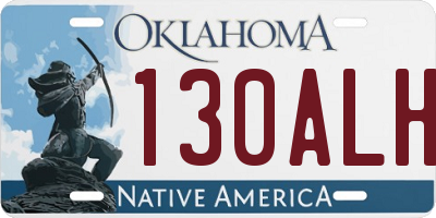 OK license plate 130ALH