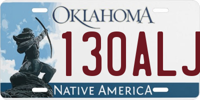 OK license plate 130ALJ