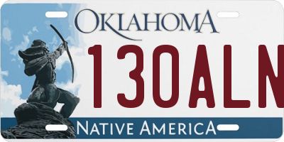 OK license plate 130ALN