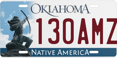 OK license plate 130AMZ