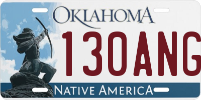 OK license plate 130ANG