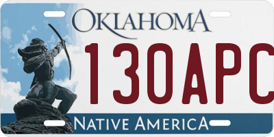 OK license plate 130APC
