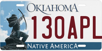 OK license plate 130APL